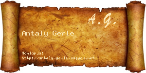 Antaly Gerle névjegykártya